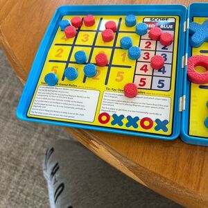 Magnetic Tic-Tac-Toe and Toss Game Set